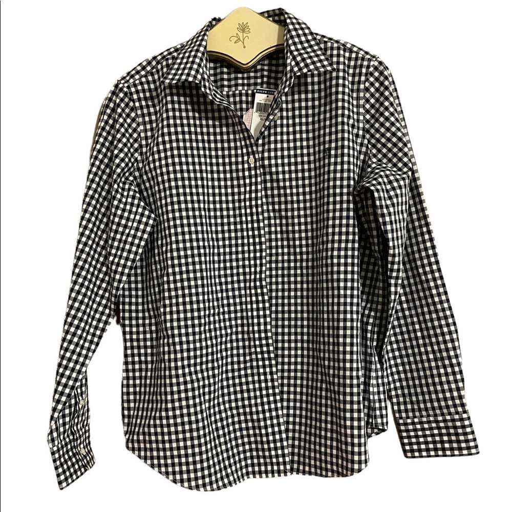 Lauren Ralph Lauren Gingham Button Down Wrinkle Resistant